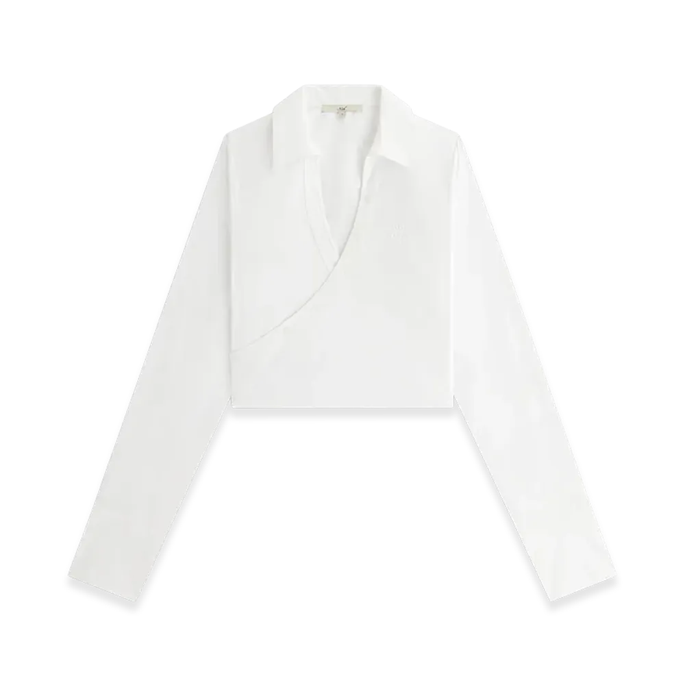 Kith Women's Kairi Poplin Wrap Shirt "White"
