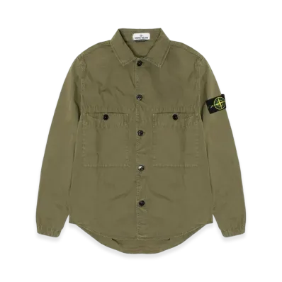 Stone Island 110WN T.CO+OLD Overshirt - 21SS "Olive Green"