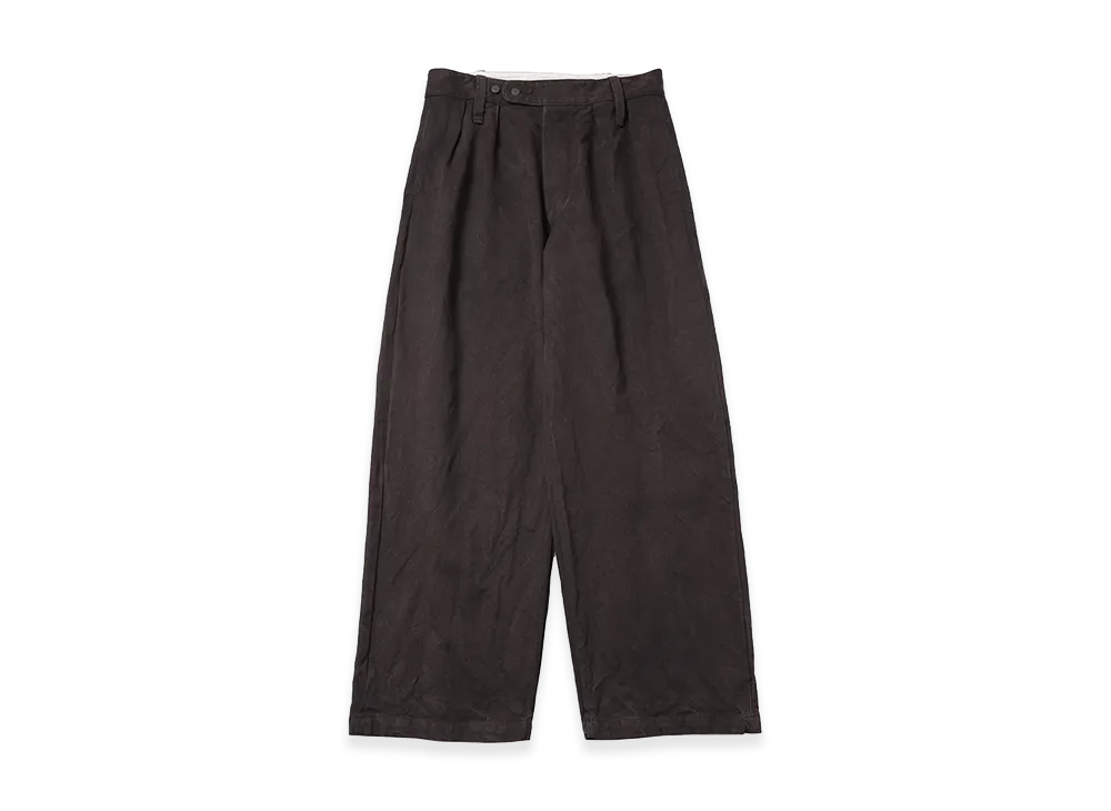 A.PRESSE Vintage Silk Hemp WW2 British Army Trousers "Brown"