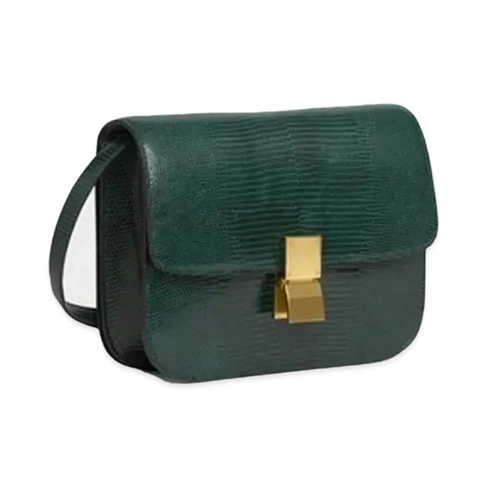 CELINE Medium Classic Bag in Lizard "Dark Green"