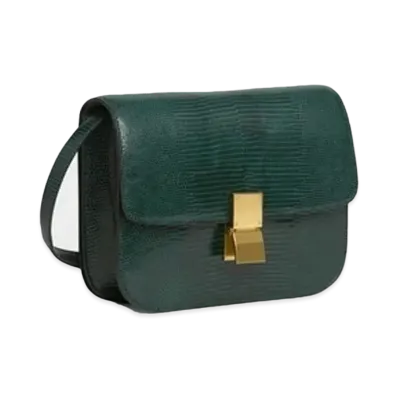 CELINE Medium Classic Bag in Lizard "Dark Green"