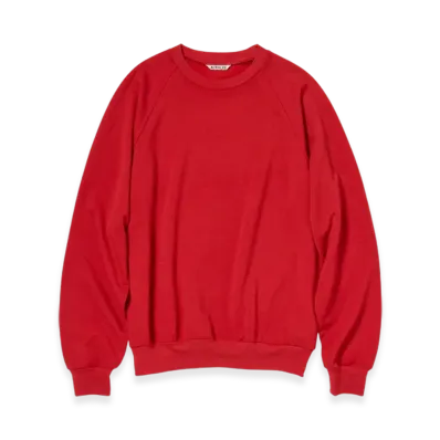 AURALEE Light Wool Sweat P/O "Red"