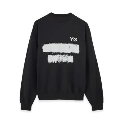 Y-3 Graphic Crew Sweater "Black"