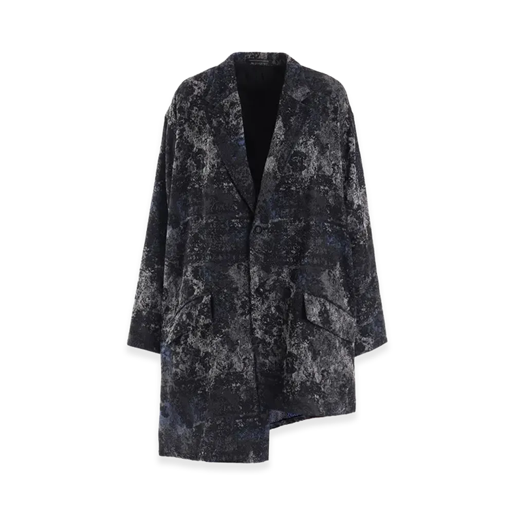 Y's Rug Pattern Jacquard Big Jacket "Blue"