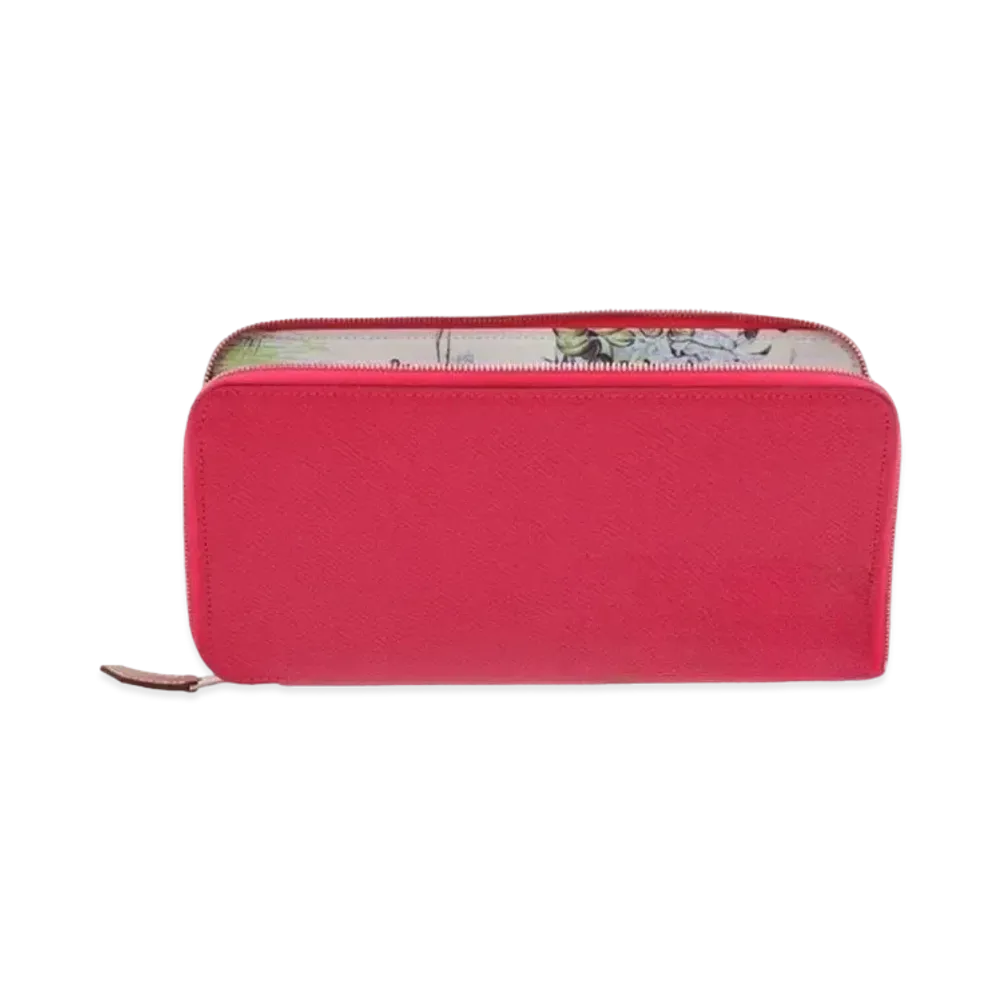 Hermes Azap Silk'In Long Veau Epsom/Silk "Framboise/Nata/Silver"