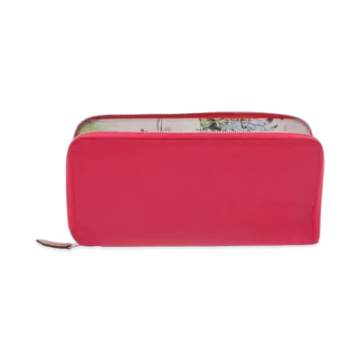 Hermes Azap Silk'In Long Veau Epsom/Silk "Framboise/Nata/Silver"
