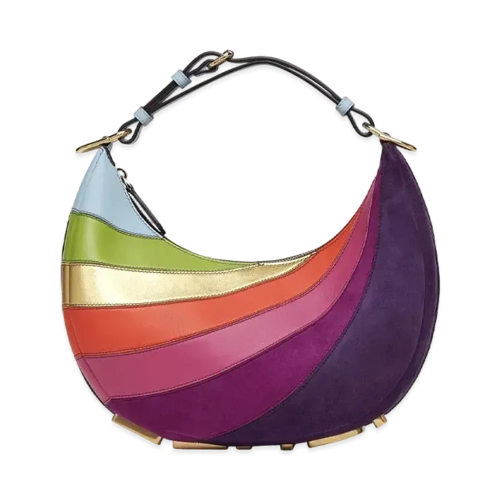 FENDI Fendigraphy Small Leather Bag Inlay "Multicolor"