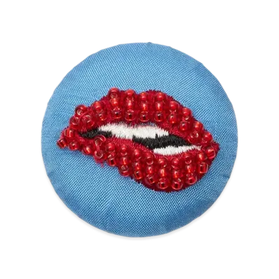 UNDERCOVER Silk Fabric Badge "Light Blue"