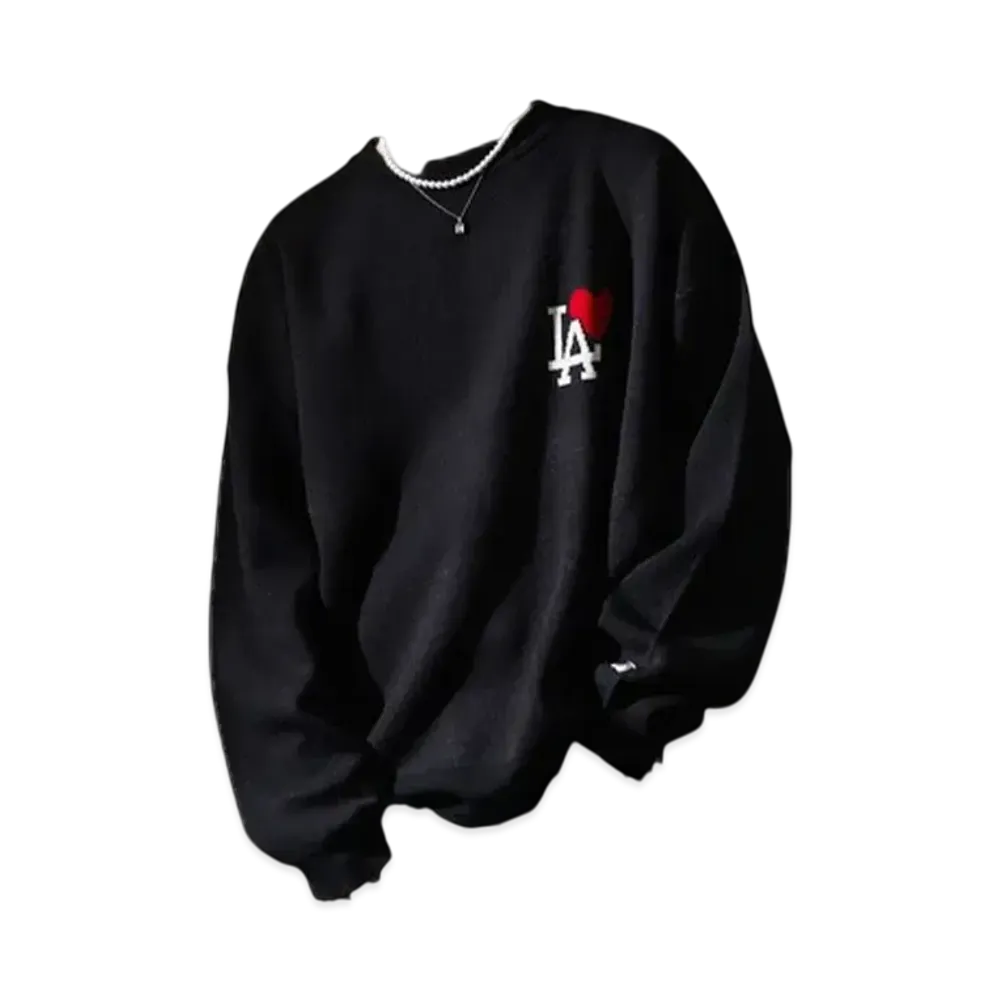 MLB Heart Logo Jacquard Knit "Black"