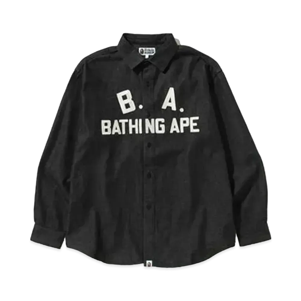 A BATHING APE B.A LOOSE FIT DENIM SHIRT "Black"