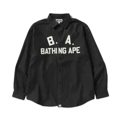 A BATHING APE B.A LOOSE FIT DENIM SHIRT "Black"