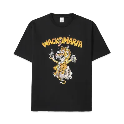 WACKO MARIA x Tim Lehi Washed Heavy Weight T-Shirt "Black"