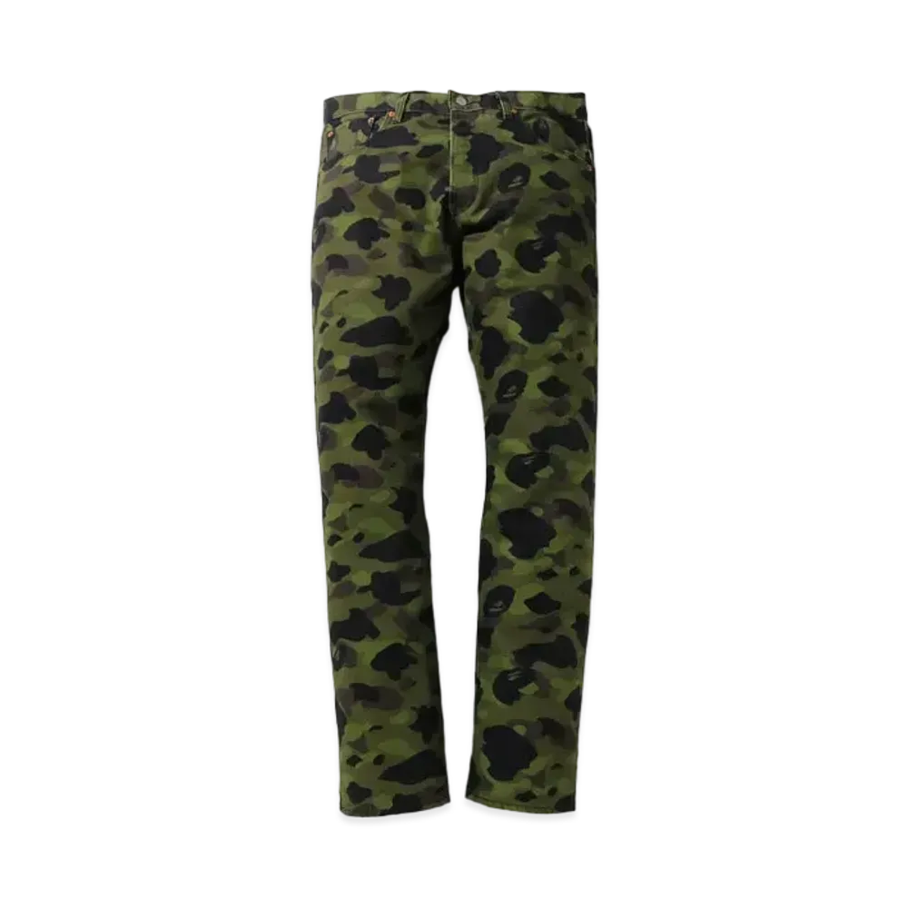 A BATHING APE x Levi's COLOR CAMO 501 '93 MODEL "Green Camo"