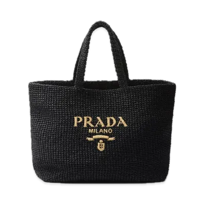 PRADA Crochet Tote Bag "Black"