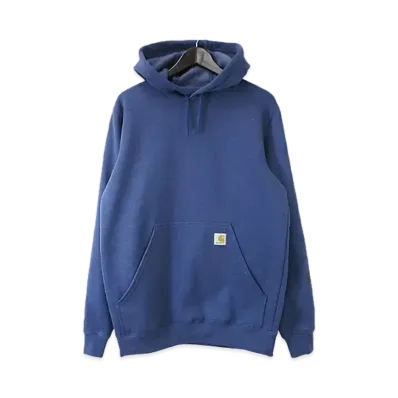 Carhartt Loose Fit Midweight Logo Sleeve Graphic Sweatshirt "Deep Ocean Heather/Citrus"