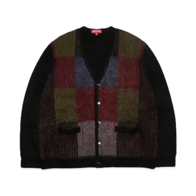 Supreme Brushed Grid Cardigan "Black"