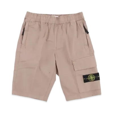 Stone Island Kids Cargo Bermuda Shorts "Beige"