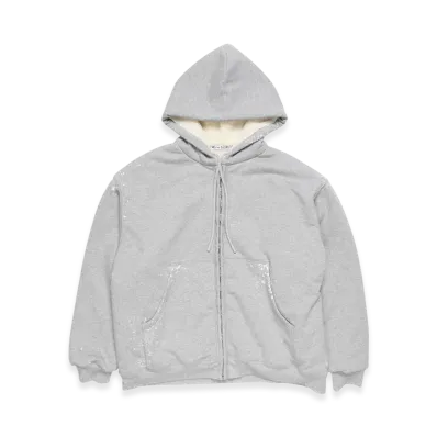 Acne Studios Hooded Zipper Sweatshirt "Gray Melange"