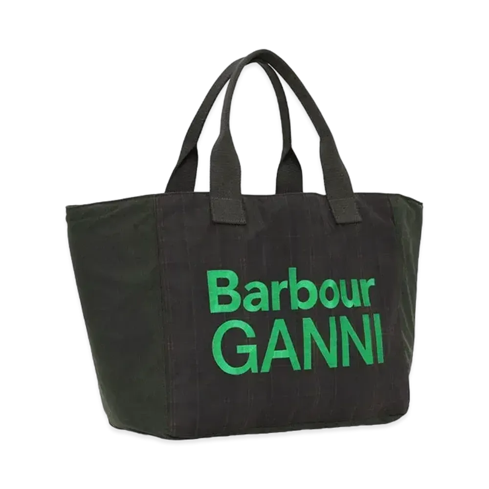 Barbour x GANNI Wax Tote "Black"