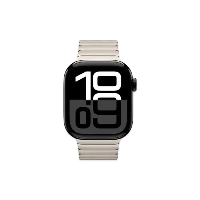 Apple Watch Series 10 GPS Model Jet Black Aluminiumcase Stainless Steel Link Bracelet "Natural"