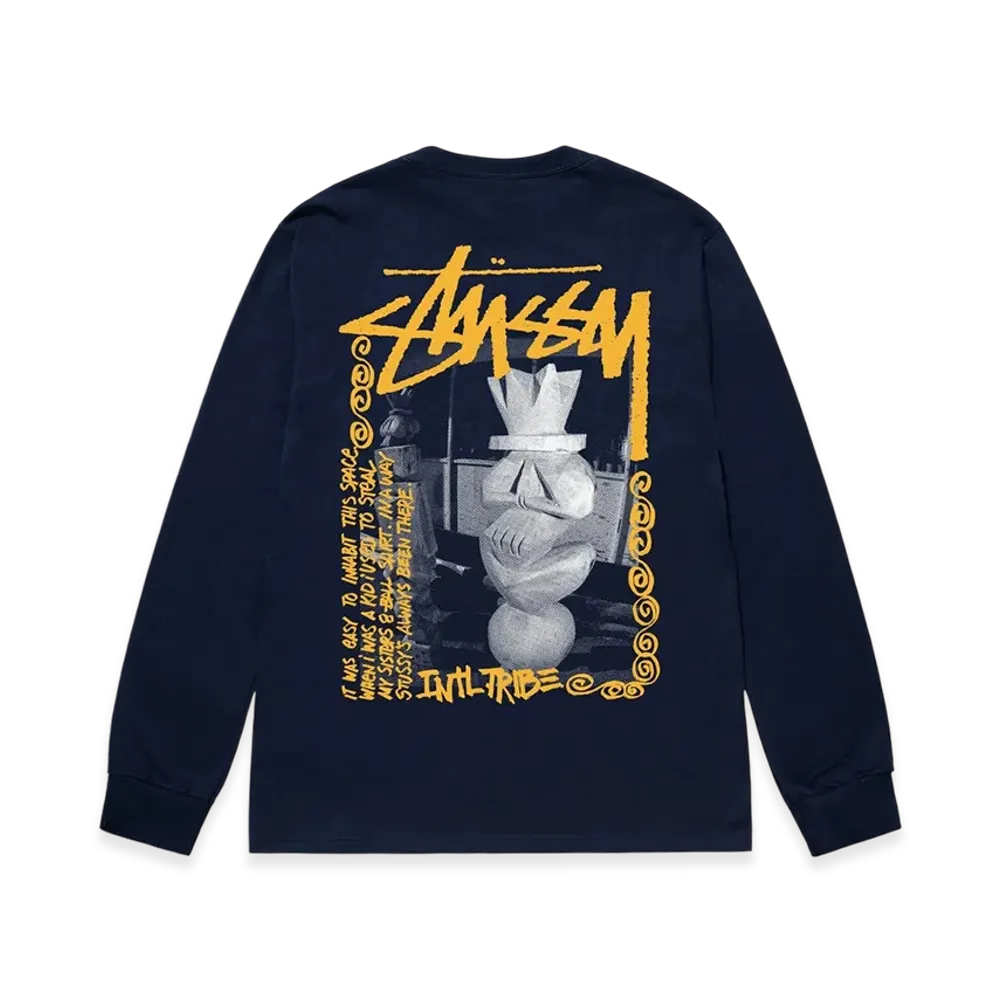 Stussy Landin LS Tee "Navy"