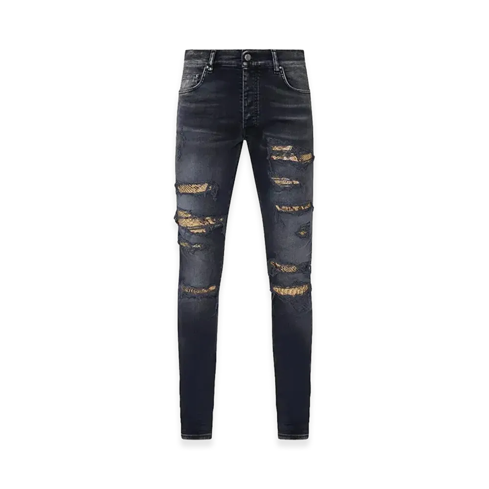 AMIRI Snake Thrasher Skinny Jeans "Black"