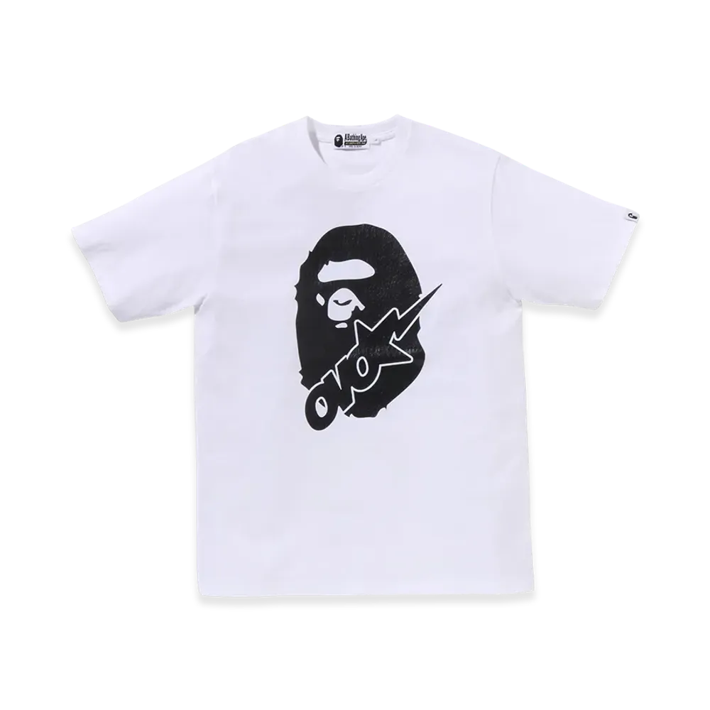 A BATHING APE x OVO Sta Crocodile Print Tee "White"