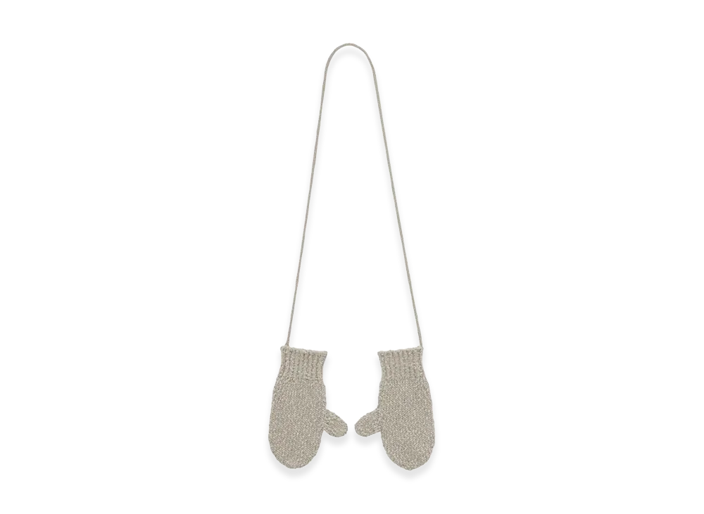Graphpaper Cotton Wool Slub Mittens "Ash"
