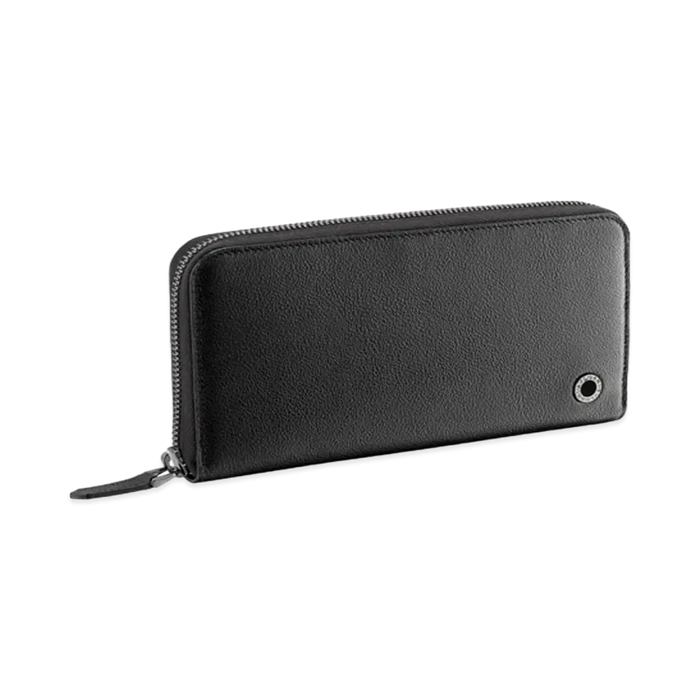 BVLGARI Bvlgari Man Zipped Wallet "Black/Forest Emerald Green"