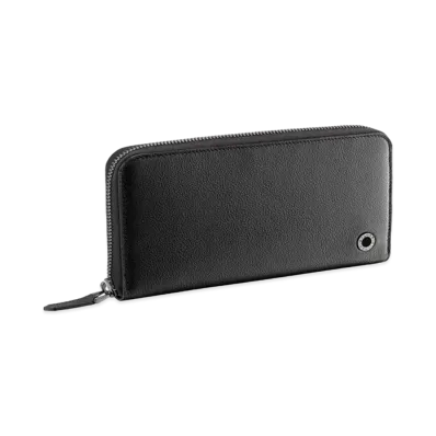BVLGARI Bvlgari Man Zipped Wallet "Black/Forest Emerald Green"