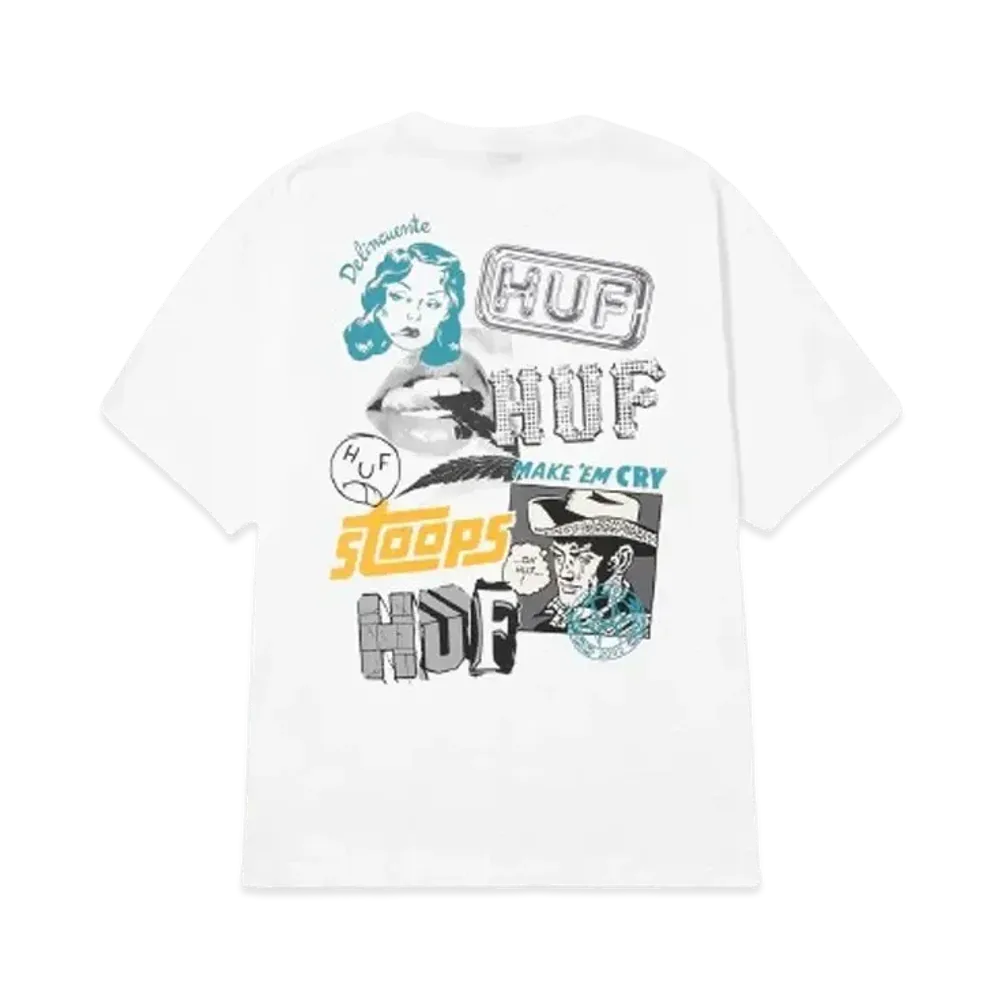HUF Summer Splash Collection Mash Up Tee "White"