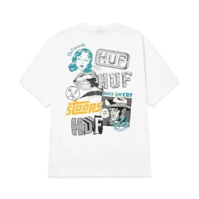 HUF Summer Splash Collection Mash Up Tee "White"