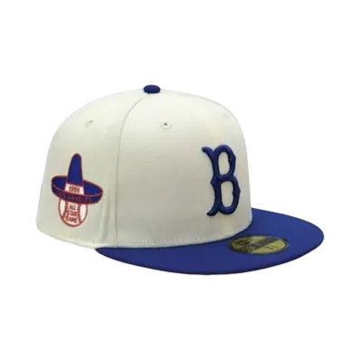 NEW ERA x THE CAP 59Fifty MLB SPACIAL FRAME Brooklyn Dodgers "Chrome/Blue"