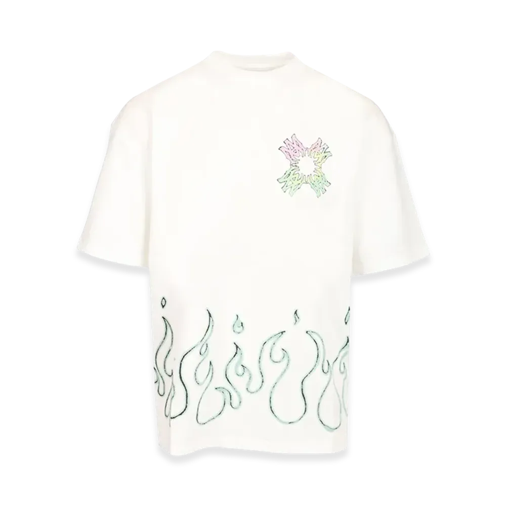 AMIRI MA Quad Flames LJ Skate Tee "White"