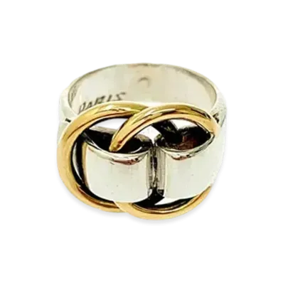 Hermes Deux Anneaux Ring "Silver/Gold"