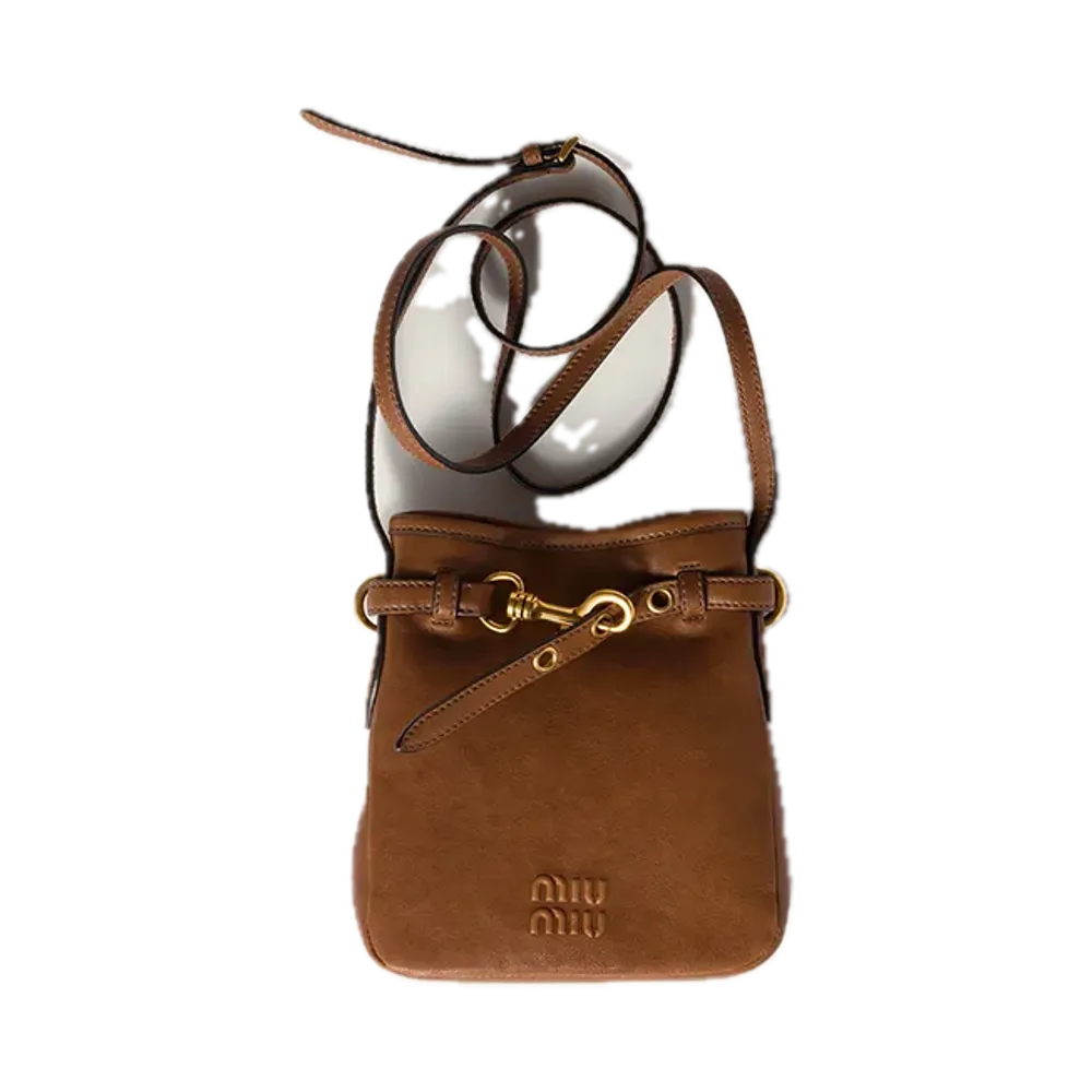 MIU MIU Nappa Leather Pouch "Brown"