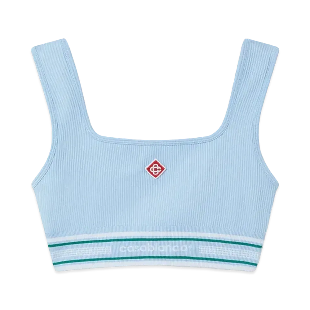 Casablanca Seamless Cropped Top "Blue"