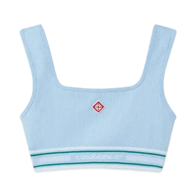 Casablanca Seamless Cropped Top "Blue"