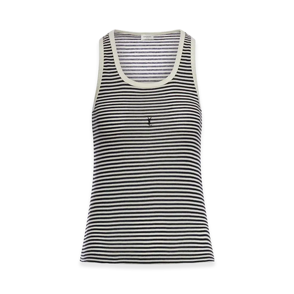 Saint Laurent Women's Cassandre Tank Top "Black"