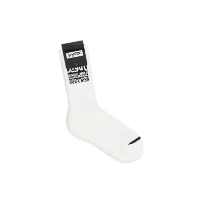 X-Girl Bicolor Box Logo Rib Socks "White"