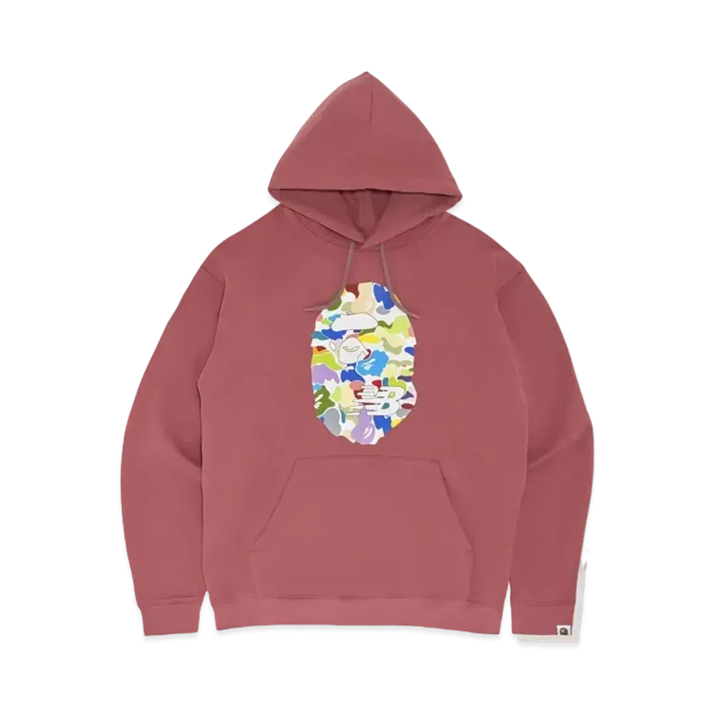 A BATHING APE x NEW BALANCE APE HEAD RELAXED FIT PULLOVER HOODIE "Red"
