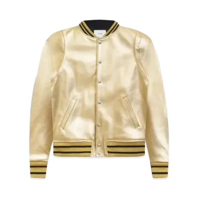 RHUDE Metallic Leather Bomber "Gold"