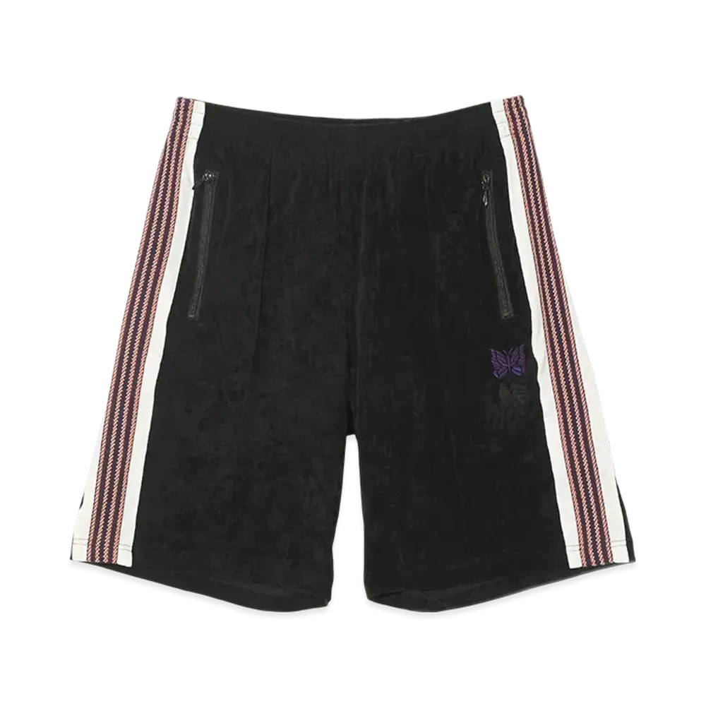 NEEDLES x Sasquatchfabrix. Track Short - Poly Velour "Black"