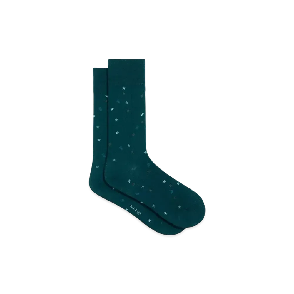 Paul Smith Rabbit / Star Socks "DarkGreen"