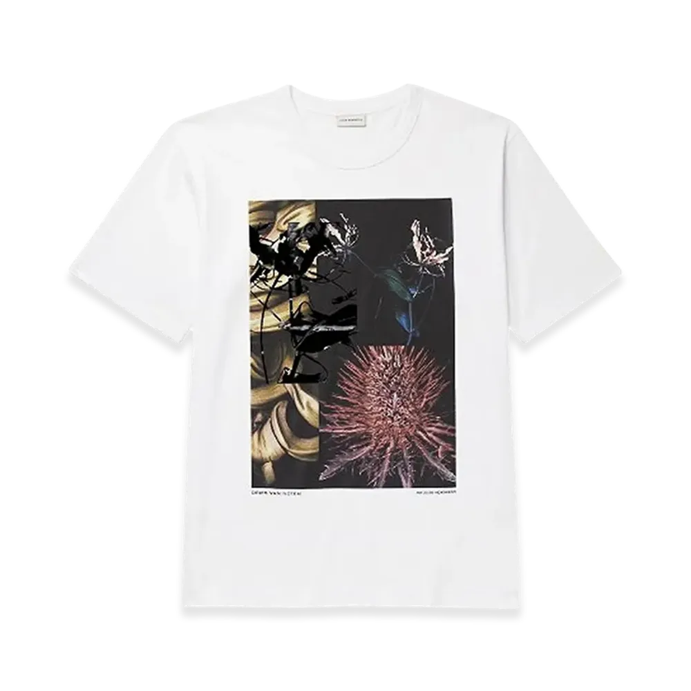 DRIES VAN NOTEN Heer Print T-Shirt "White"