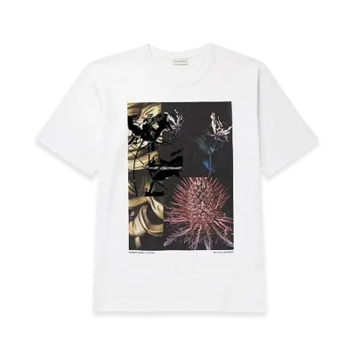 DRIES VAN NOTEN Heer Print T-Shirt "White"