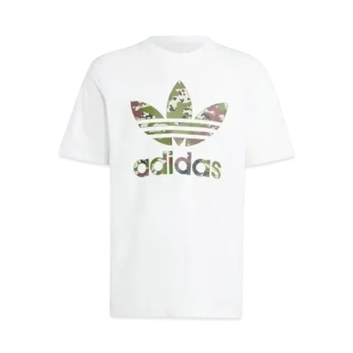 adidas Camo White Trefoil Short Sleeve T-Shirt "White"