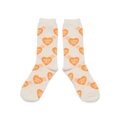 HUMAN MADE Heart Socks "Orange"