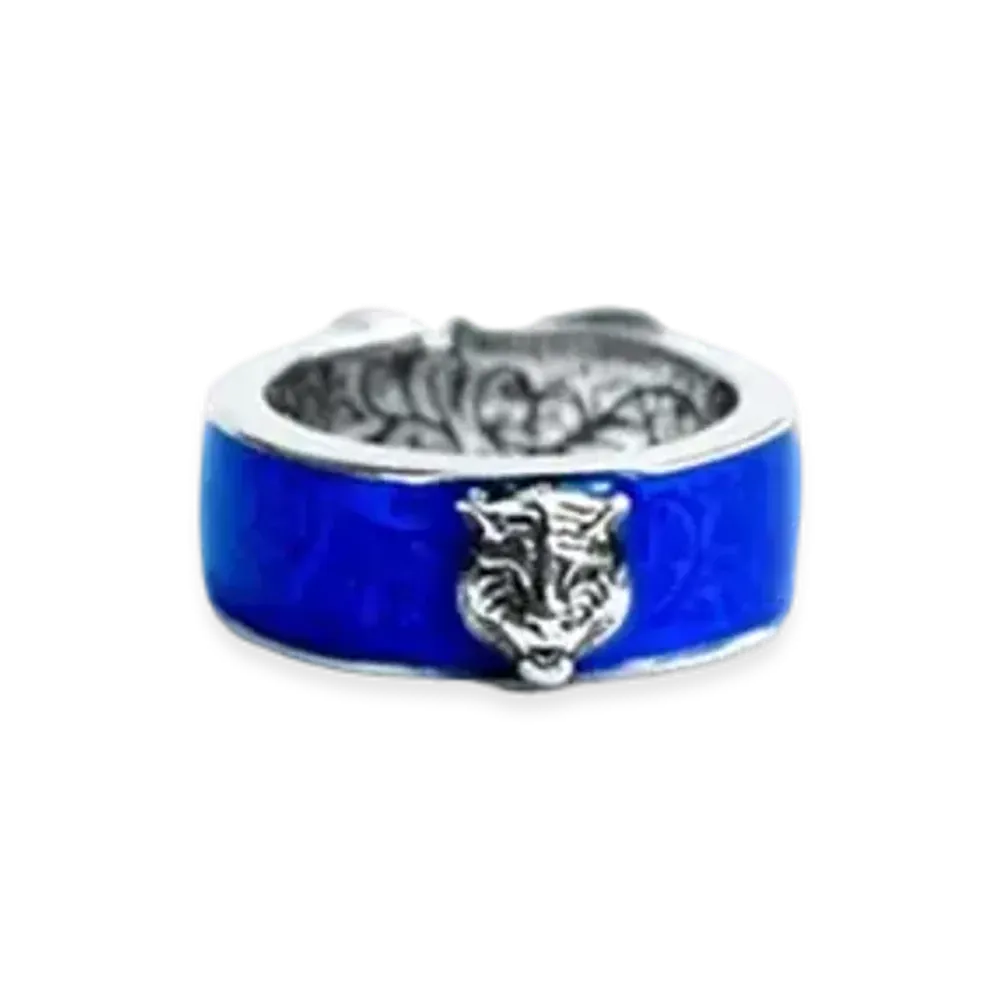 GUCCI Gucci Garden Buckle Ring "Blue"