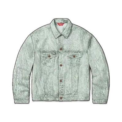 Supreme Crackle Denim Trucker Jacket "Multi"